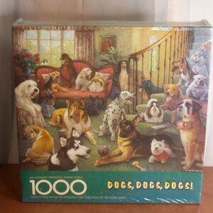 Vintage Springbok Dogs, Dogs, Dogs! 1000-Piece 24 x 30 Jigsaw Puzzle Unopened